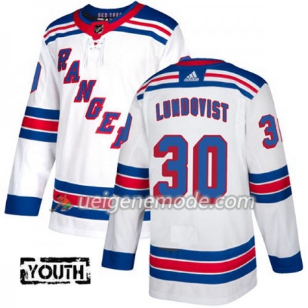 Kinder Eishockey New York Rangers Trikot Henrik Lundqvist 30 Adidas 2017-2018 Weiß Authentic